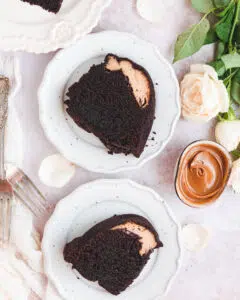 Biscoff Cheesecake Filled Chocolate Bundt Cake