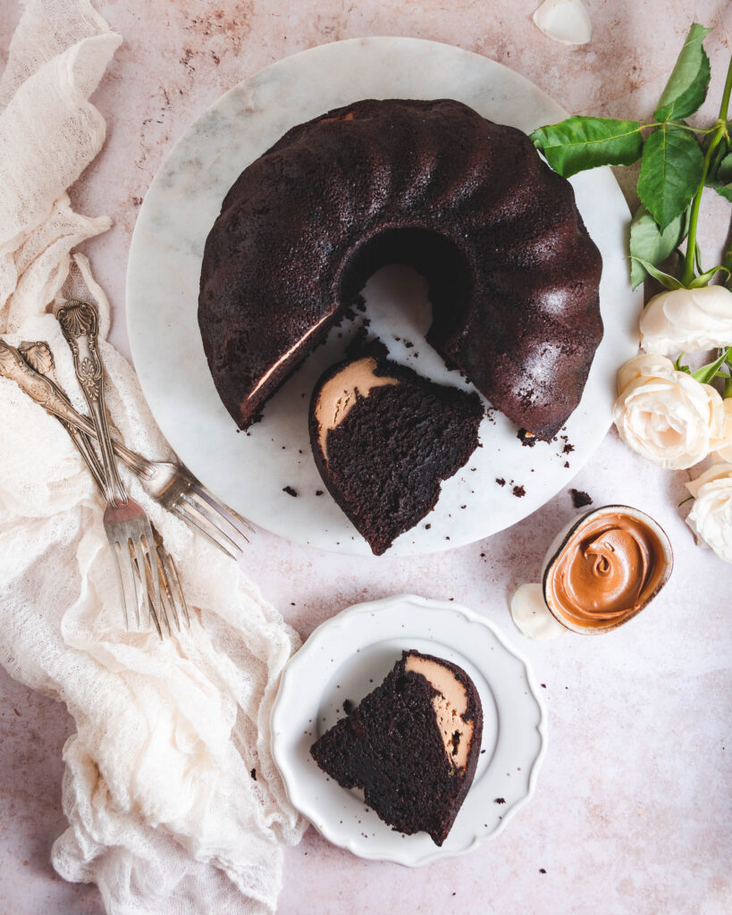 Biscoff Cheesecake Filled Chocolate Cake