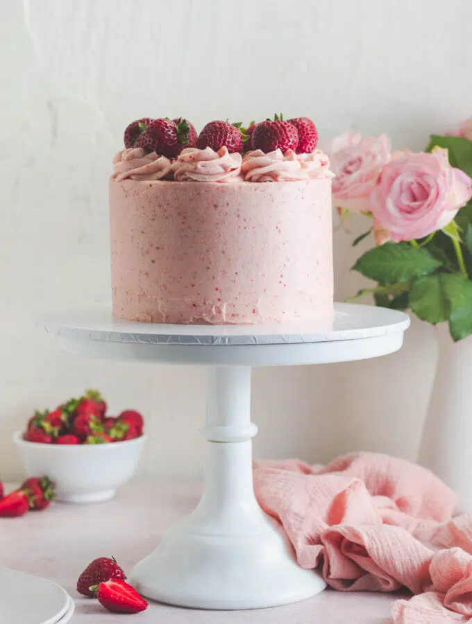 Roasted Strawberry Cake