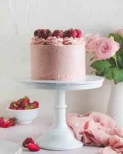 Roasted Strawberry Cake