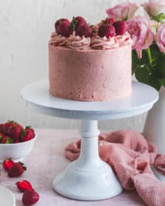 Roasted Strawberry Cake