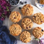 Blueberry Muffins with Crumb Topping
