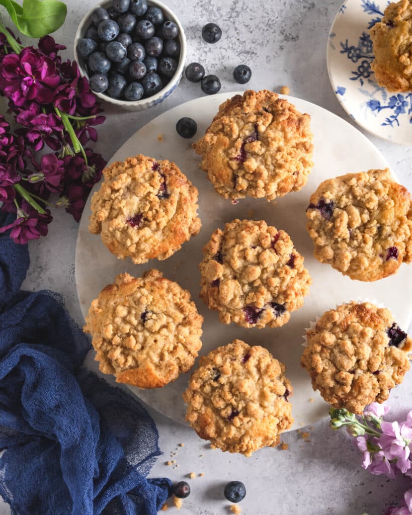 Blueberry Muffins with Crumb Topping