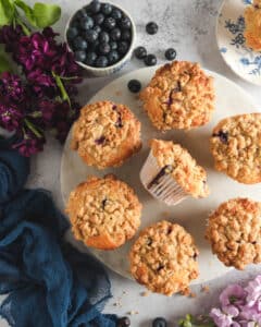 Blueberry Muffins with Crumb Topping
