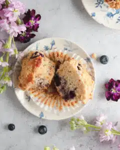 Blueberry Muffins with Crumb Topping