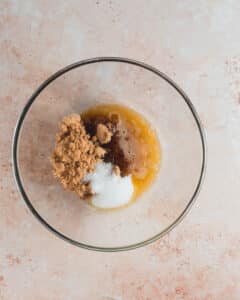 Creamed butter and sugar