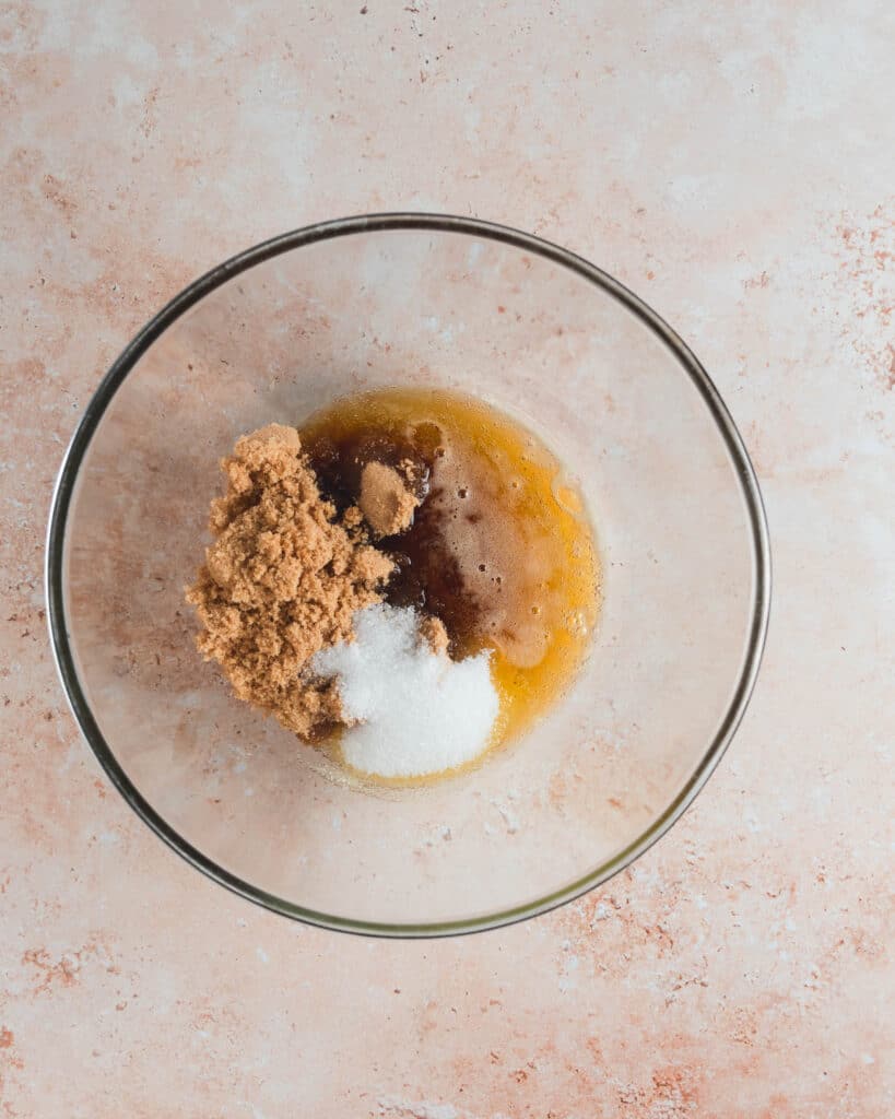 Creamed butter and sugar