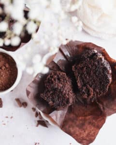 Double chocolate chunk muffins