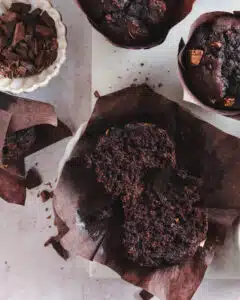Double chocolate chunk muffins