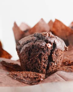 Double chocolate chunk muffins
