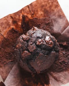 Double chocolate chunk muffins