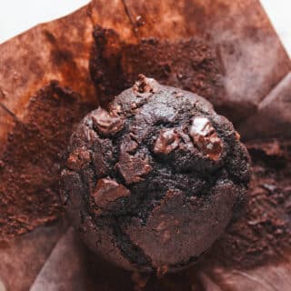 Double chocolate chunk muffins