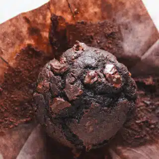 Double chocolate chunk muffins