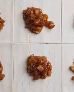 Assemble apple turnovers