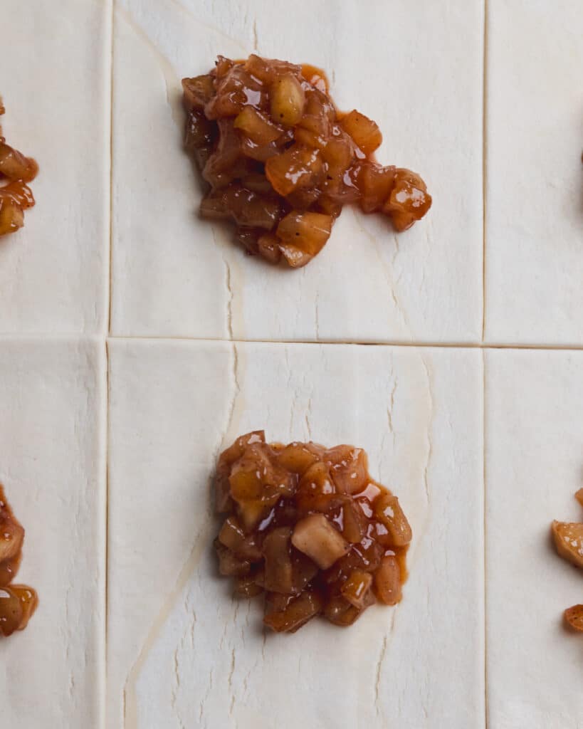 Assemble apple turnovers