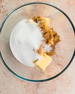 Step 1 for making ginger snap cookies