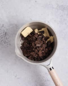Chocolate chunks and butter