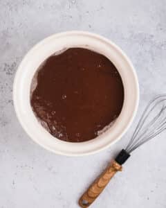 Chocolate cake batter