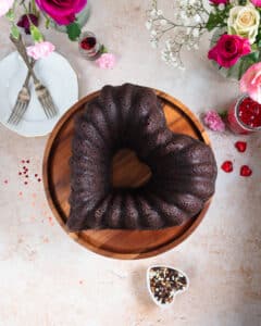Heart Shaped Chocolate Bundt Cake