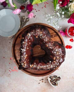 Heart Shaped Chocolate Bundt Cake