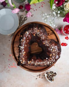 Heart Shaped Chocolate Bundt Cake