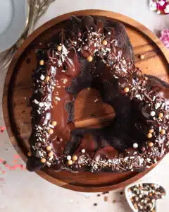 Heart Shaped Chocolate Bundt Cake