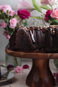 Heart Shaped Chocolate Bundt Cake