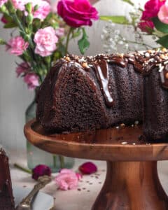 Heart Shaped Chocolate Bundt Cake