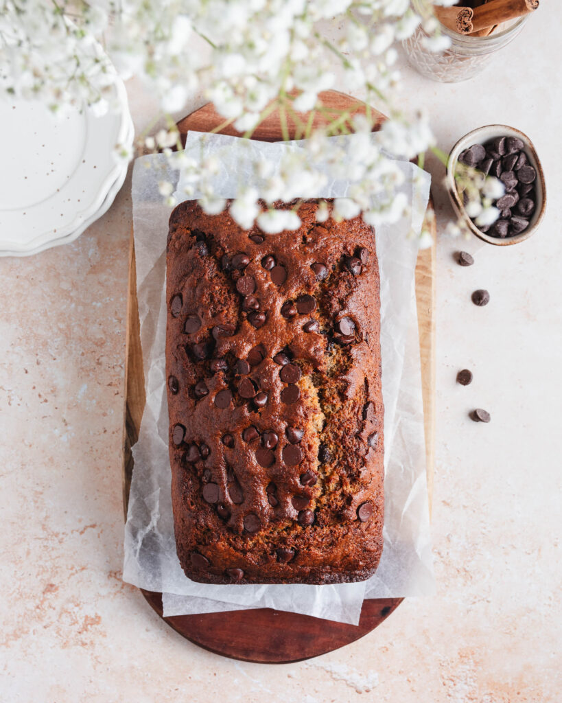 The Best Moist Chocolate Chip Banana Bread