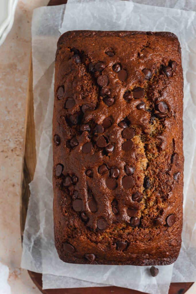 The Best Moist Chocolate Chip Banana Bread