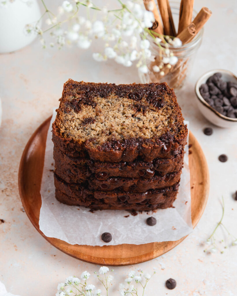The Best Moist Chocolate Chip Banana Bread