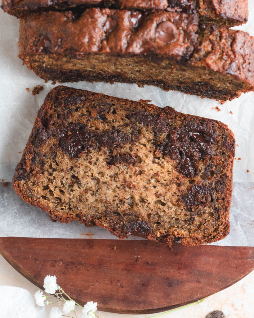 The Best Moist Chocolate Chip Banana Bread