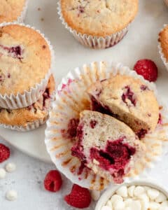 Raspberry White Chocolate Muffins