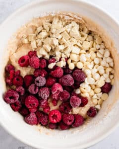 Raspberry White Chocolate Muffins