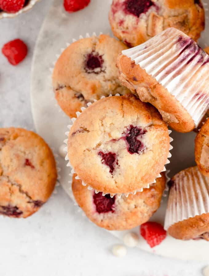 Raspberry White Chocolate Muffins