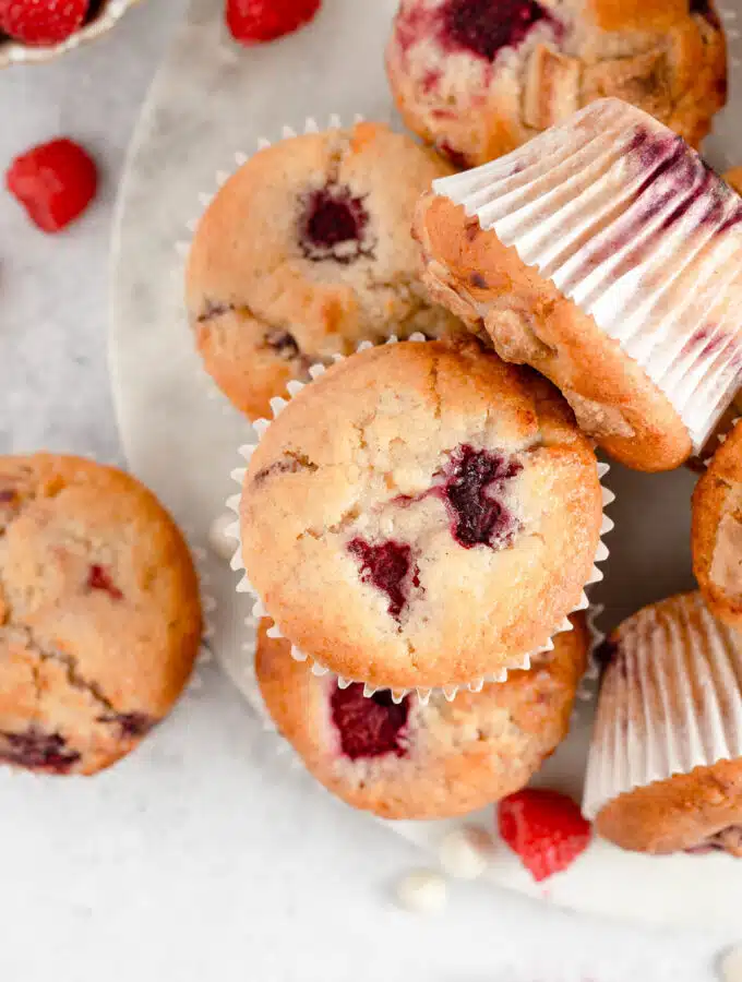 Raspberry White Chocolate Muffins