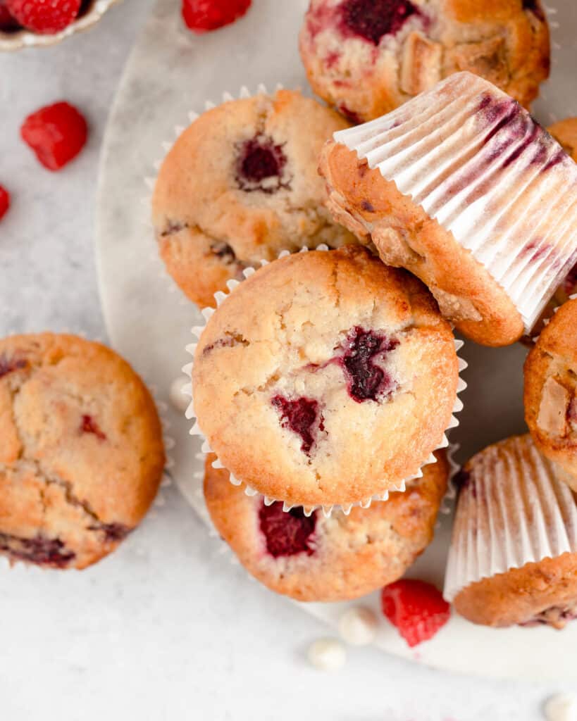 Raspberry White Chocolate Muffins