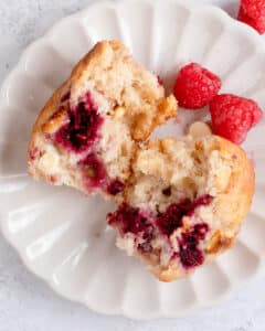 Raspberry White Chocolate Muffins