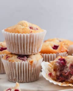 Raspberry White Chocolate Muffins
