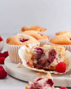 Raspberry White Chocolate Muffins
