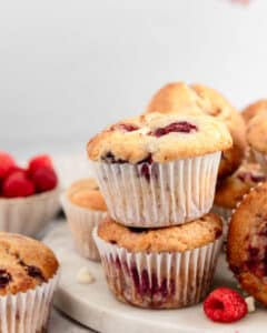 Raspberry White Chocolate Muffins