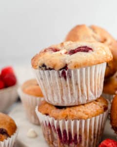Raspberry White Chocolate Muffins