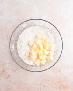 Scones mixture with cold butter