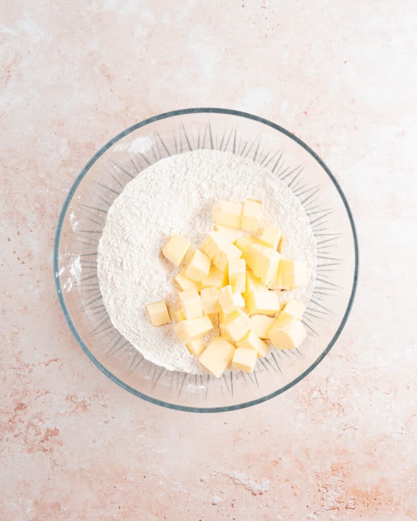 Scones mixture with cold butter