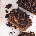 chocolate marbled banana crumb coffee cake