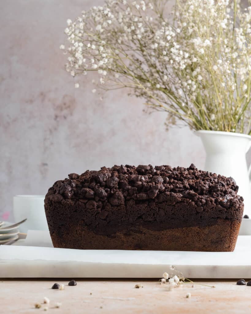 chocolate marbled banana crumb coffee cake